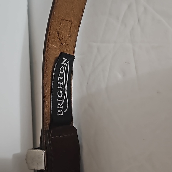 Brighton  Vintage Leather Belt sz S Brown  with Silvertone  hardwear Pre-owned - Picture 4 of 11
